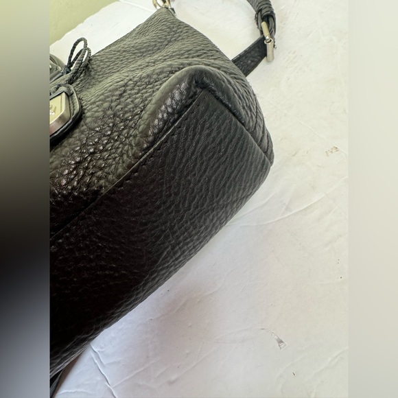 Cole Haan Pebble Leather Satchel Shoulder Crossbody Bag Tote Logo Minimalist Fob - Picture 9 of 16
